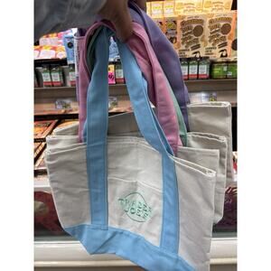 Trader Joe’s Mini Pastel Canvas Tote Bag SET Of 4 COLORS Limited Edition. NEW